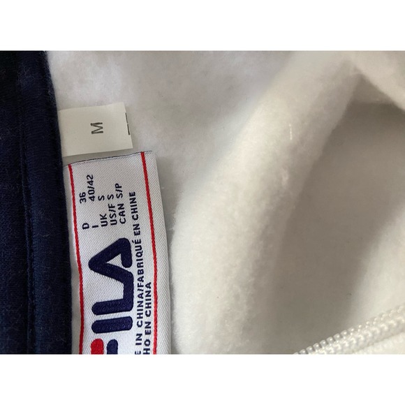 Fila Greer Quarter Zip Pullover, Size Medium, White * Wom254 - Picture 4 of 6